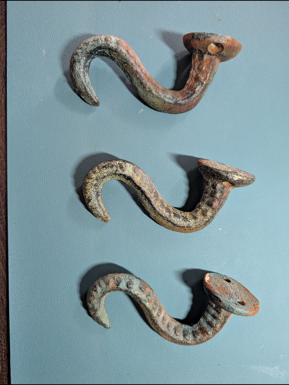 Antique-Style Cast Iron Tentacle Wall Hooks - Patina Brown
